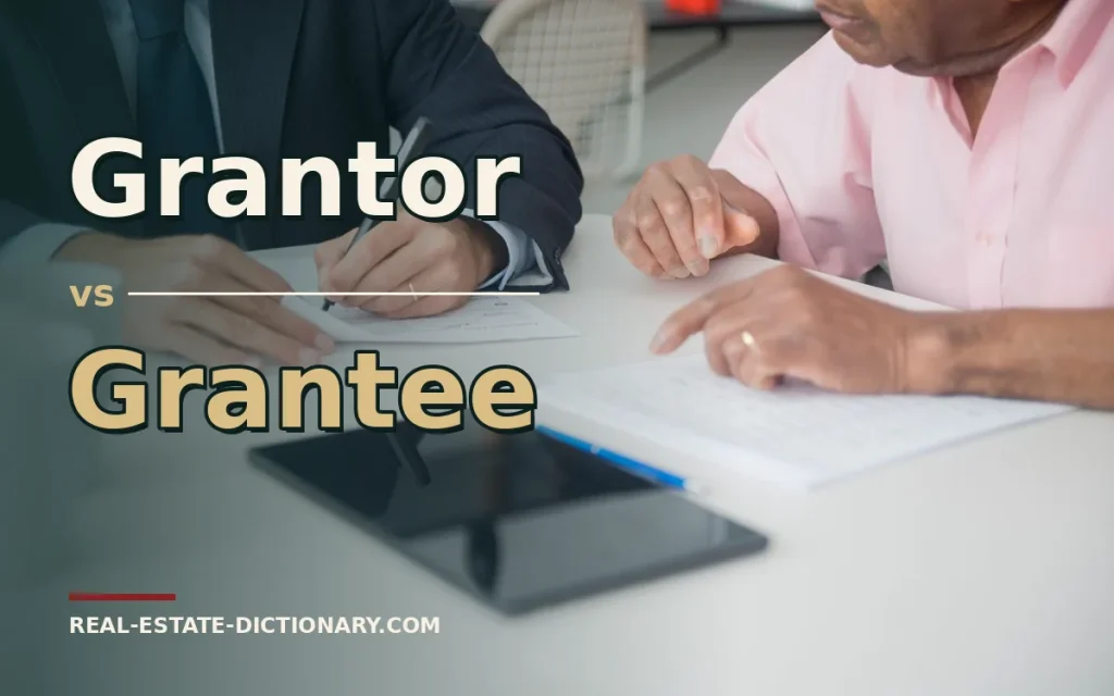 Grantor vs Grantee — Real Estate Dictionary comparison